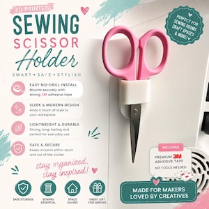 3D Printed Scissor Holder for Sewing Machine: Midwest Corn Plastic, 4-Pack