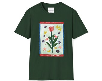 Unisex T-Shirt - Twin Cities Flower Exchange - folk art design