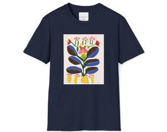 Unisex T-Shirt - Foliage and Flora No.3 - folk art design