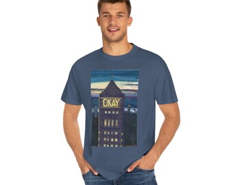 OKAY Tower - Foshay Minneapolis - Unisex Garment-Dyed T-shirt