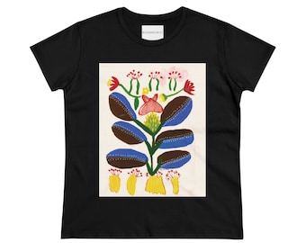 t-shirt Foliage and Flora No.3 Women's Midweight Cotton Tee