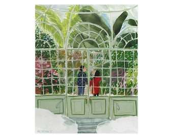 Time Travelers - Greenhouse - Como Conservatory - Garden Room - Satin Posters (various sizes)