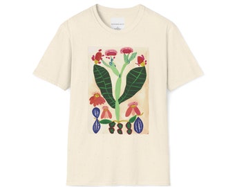 Unisex T-Shirt - Horseshoe Plantain modern folk art deisgn