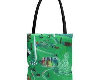 Sculpture Park All-Over Print Tote bag - Des Moines Landmarks - Pappajohn Sculpture Park