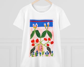 Trout Lily Riff - T-shirt in cotone di peso medio da donna