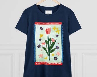 t-shirt Twin Cities Flower Exchange - Women's Midweight Cotton Tee multiple colors and sizes XS-3X