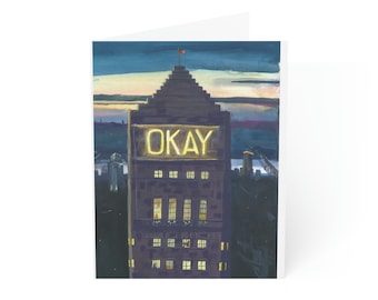 OKAY Foshay Tower - Greeting Cards - Single Card or Pack of Ten