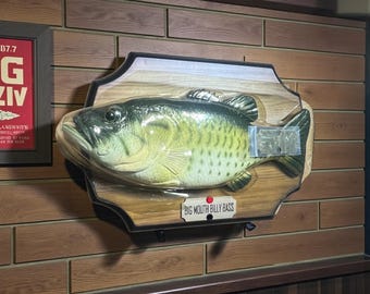 Big Mouth Billy Bass Vintage 1999 Gemmy - Poisson Chantant à Mouvement, Activé Par Le Son, Fonctionne, Occasion