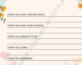 Wishes for Baby Printable