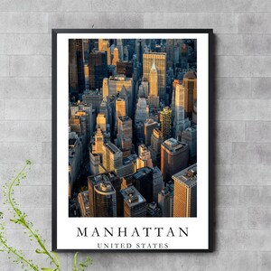 Manhattan Skyscraper Poster – New York City Wall Art – Digital Download