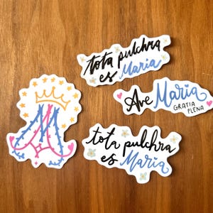 Katholieke stickers - Latijnse massastickers, christelijk, sticker, Jezusstickers voor bijbeljournaling, laptop, vintage religieus katholiek cadeau