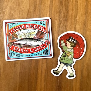 Vintage stickers - retro cartoon sticker for water bottle, laptop, notebook decoration, scrapbooking