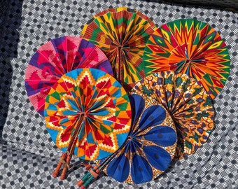 African Print Fan, Ankara Fan, Kente Fan, Folding Hand Fan, Hand Fan, Ghana Fan, Handmade Fan, Gifts for Her