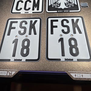 Custom Moped Kennzeichen für Show-Kennzeichen Mopped Dekortion Mofa Simson Aurox