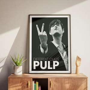 Pulp andere Klasse Album Poster | Zellstoff Poster | Zellstoff andere Klasse | Poster mit Jarvis Cocker | Britpop Wandbild