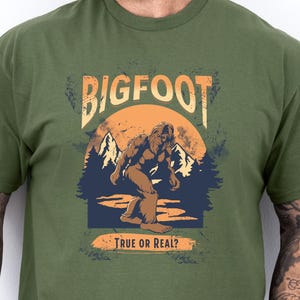 Fun Bigfoot T-Shirt Gift for Camping Lover Adventure Shirt Funny Sasquatch T Shirt Graphic Tee Bigfoot
