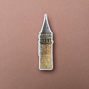 Galata Turm Istanbul Aufkleber - Aquarell Design - Historische Architektur in der Türkei - Matt Vinyl Aufkleber