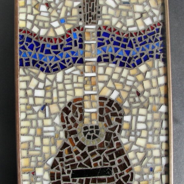 Solo Guitar Stained Glass Art  Mosaic