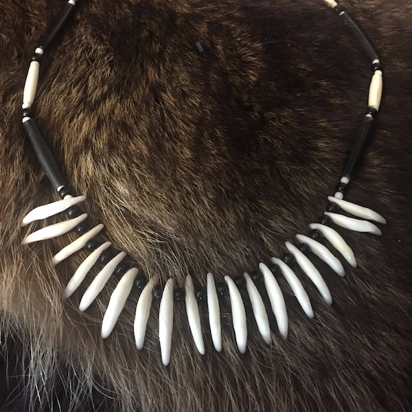 Real Coyote tooth necklace native american made