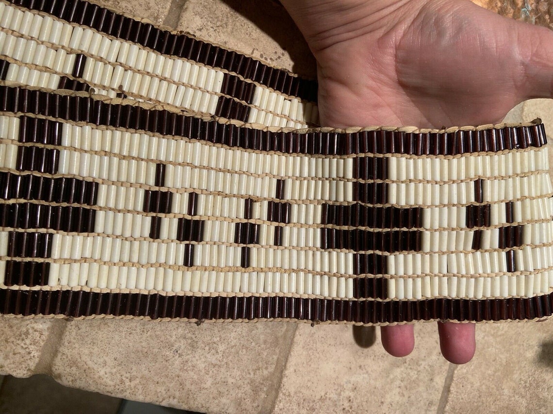 Wampum Belt 6ft Long Native American Made Glass Wampum Belt Etsy