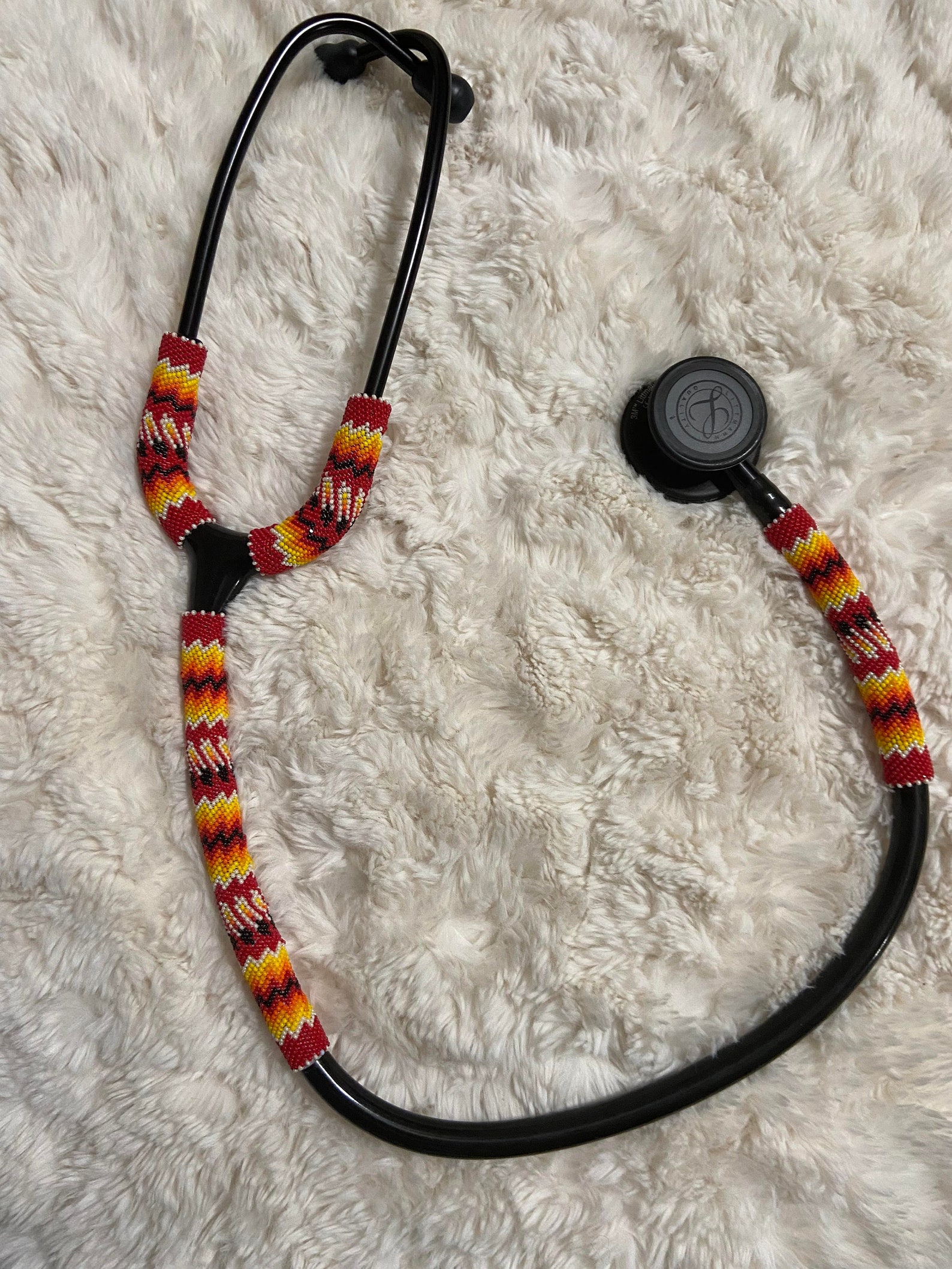 Native American Beaded Stethoscope Medical Grade Littmann Etsy