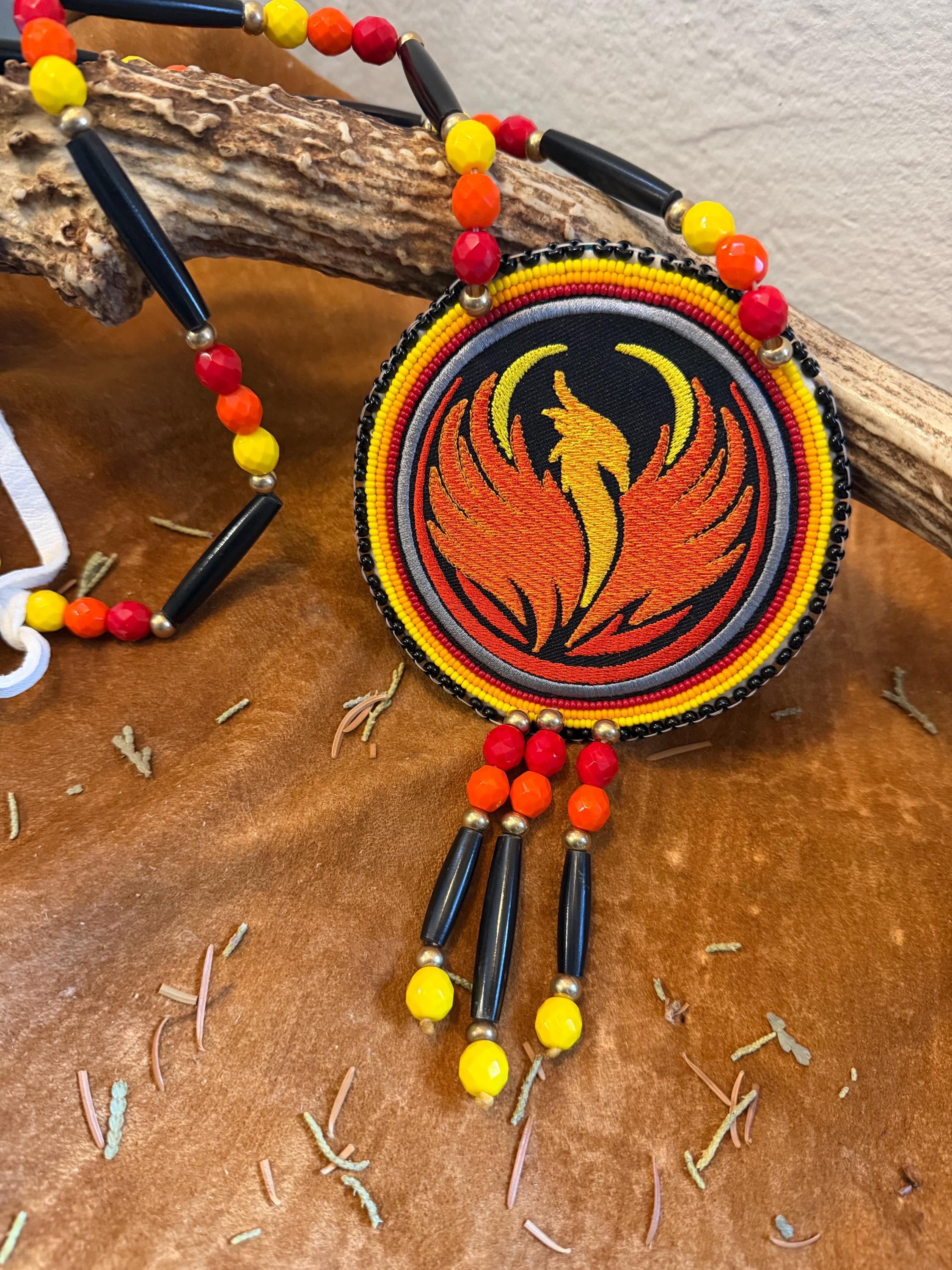 Phoenix Beaded Medallion Native American Made - Etsy