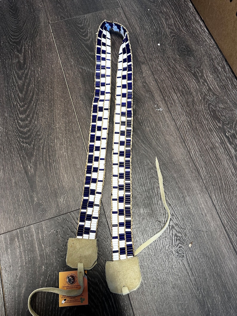 Wampum Strap Native American Made Glass - Etsy