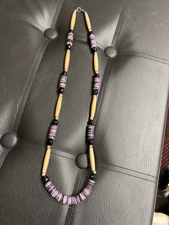 Wampum cheap bead necklace