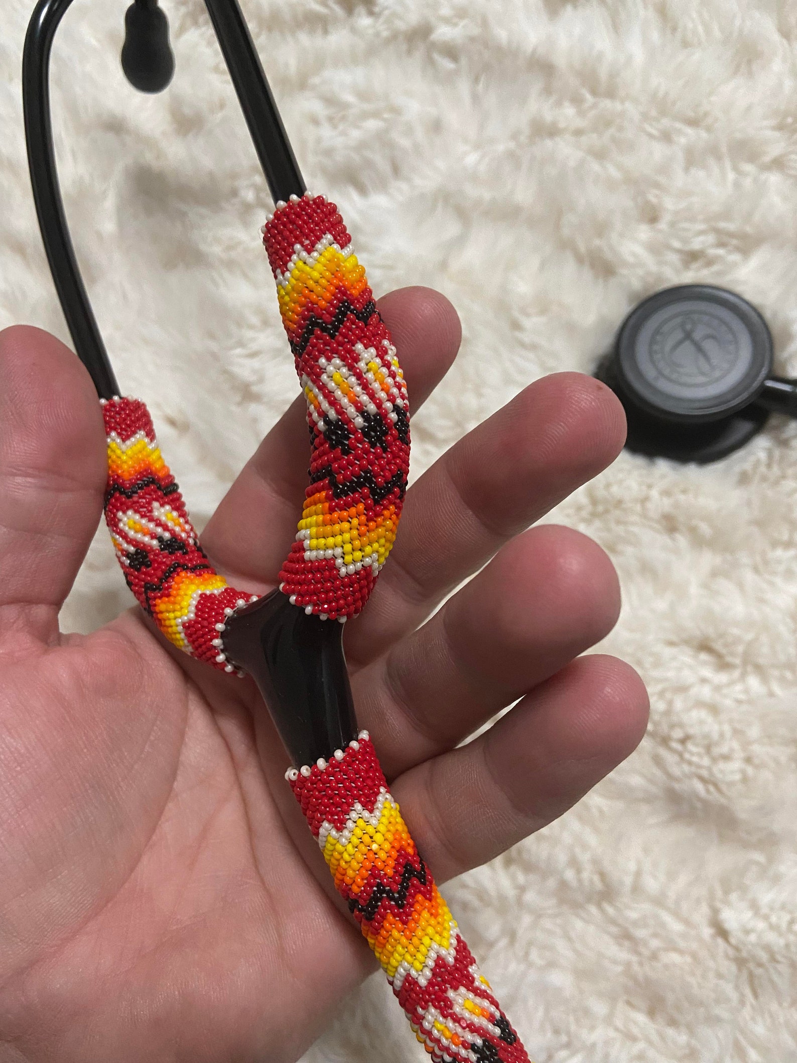 Native American Beaded Stethoscope Medical Grade Littmann Etsy