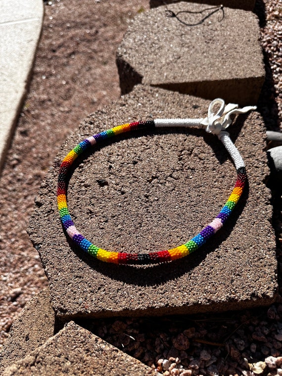 Two Spirit Beaded Necklace Native American Made - Etsy