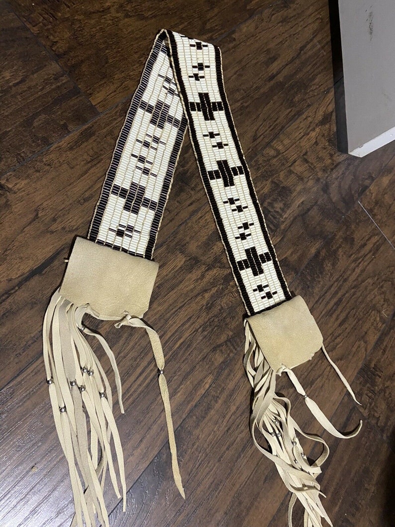 Wampum belt 6ft long Native American Made glass wampum belt Etsy