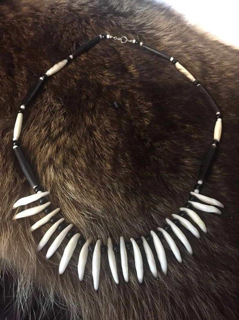 Native American Made Coyote Tooth Necklace Etsy