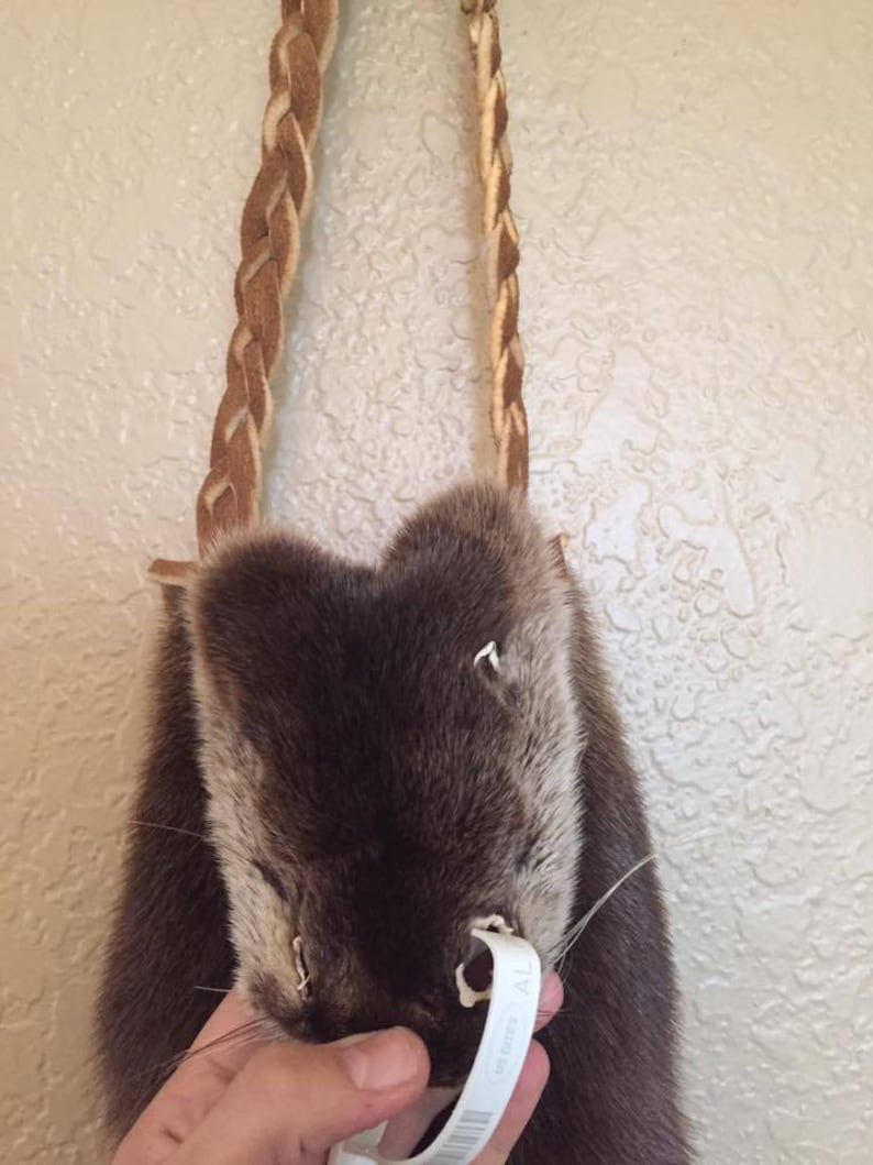 Otter fur bag Native American pipe bag possibles mountain man regalia chanupa