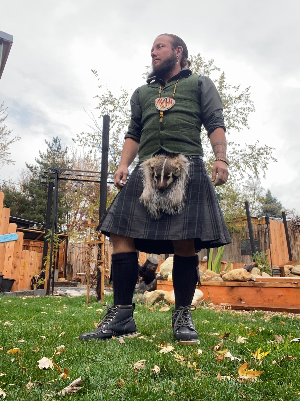 Full Mask Sporran Badger Traditional Scottish Kilt Accessory Etsy