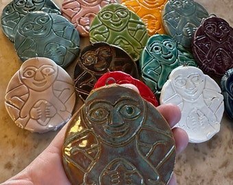 Sheela na Gig Ceramic guardian protector or Christmas Ornament Yule Solstice