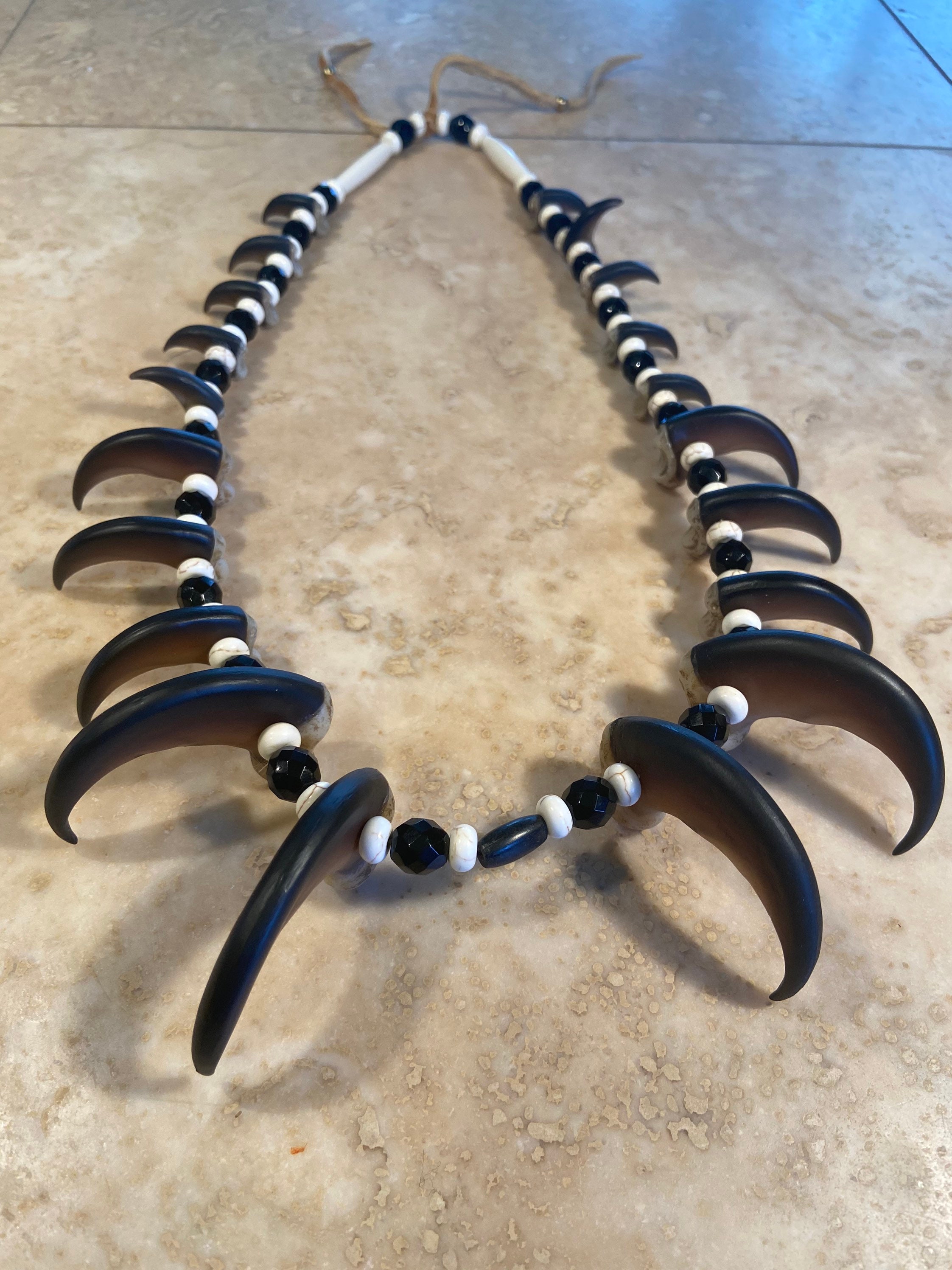 Black Bear Claw Necklace Native American Made With Resin Claws Etsy