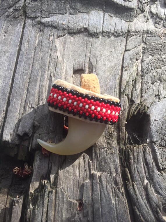 Beaded Replica Mountain Lion Claw Pendant Native American Made - Etsy