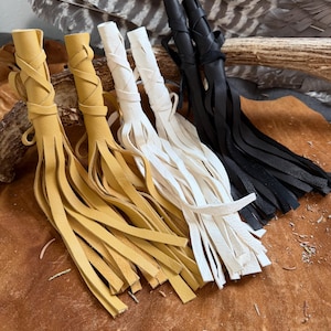 buckskin hair wraps Native American made commercial tanned hide 1 set/pair per purchase