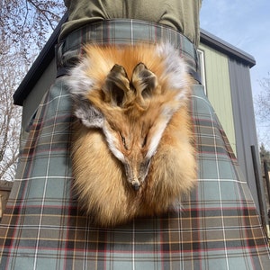 Mask sporran Fox traditional scottish kilt accessory image 4