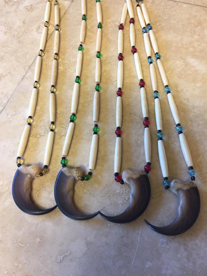 Black Bear Claw Necklace Native American Made With RESIN Claw