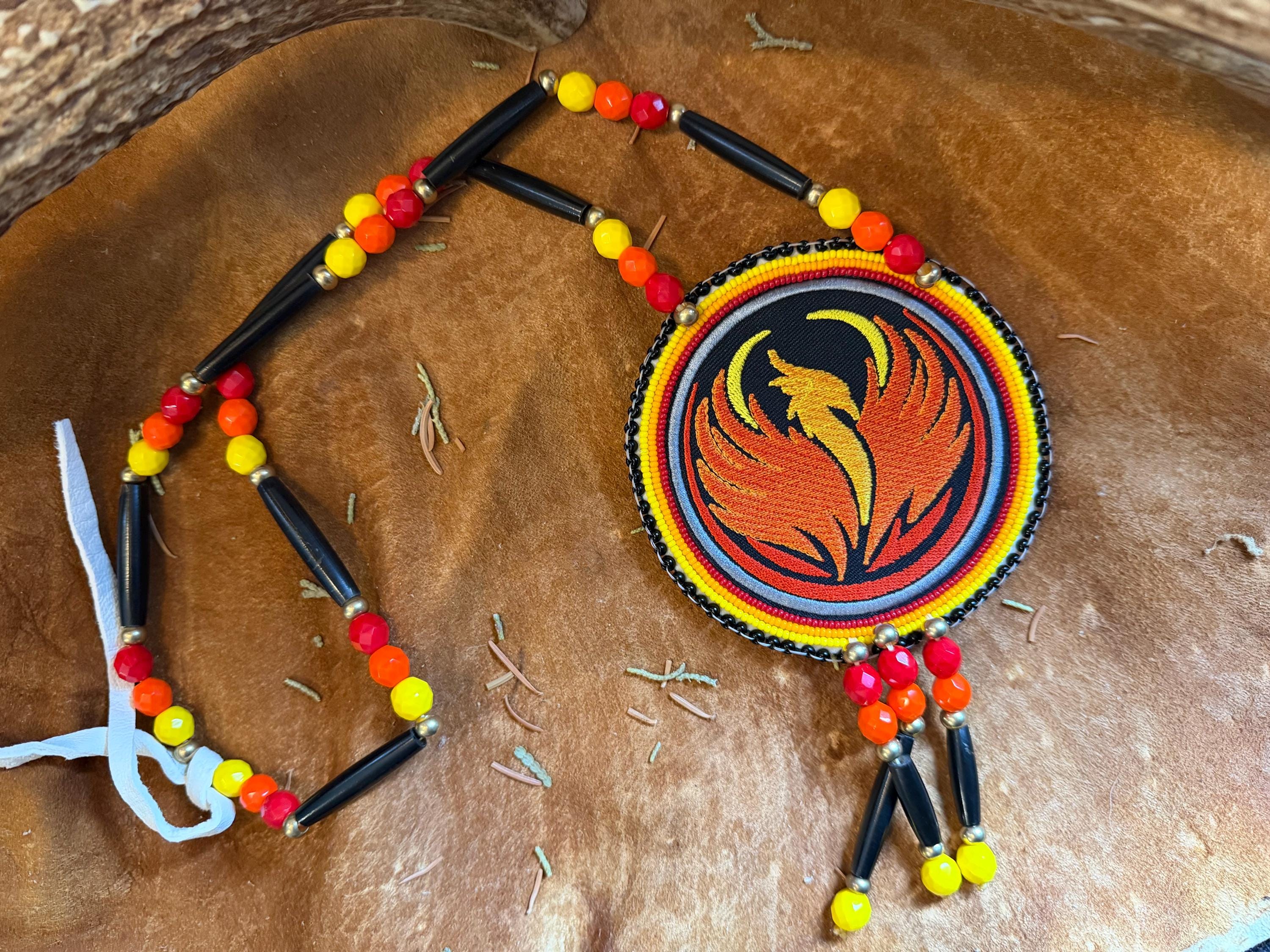 Phoenix Beaded Medallion Native American Made - Etsy