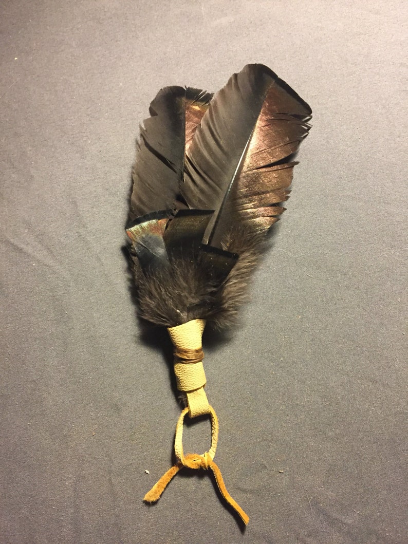 Feather Hair Tie Turkey Native American Made Etsy