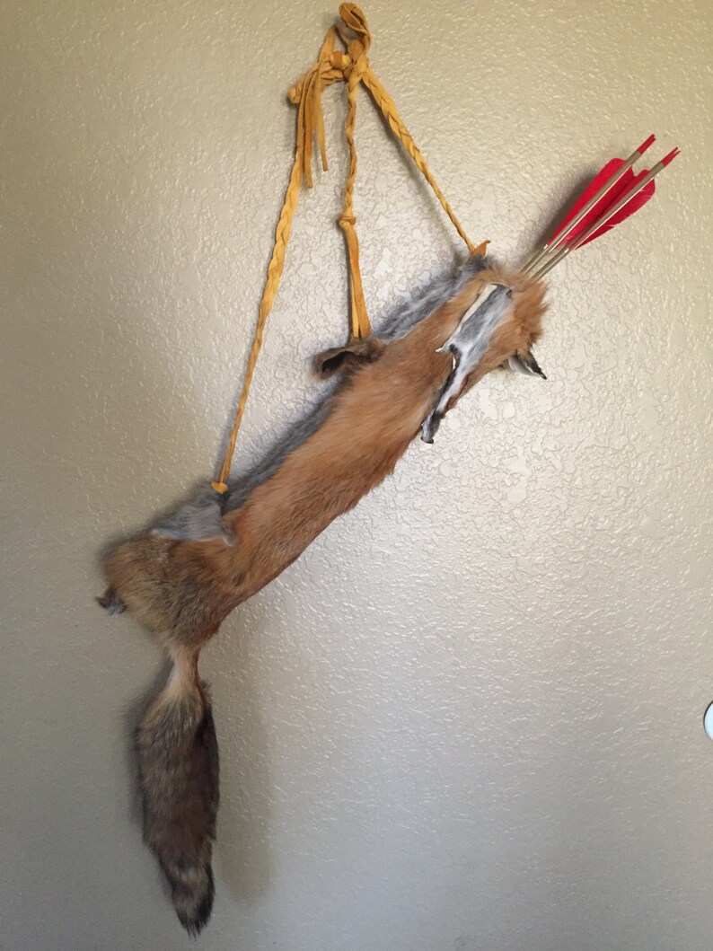 Fox Quiver With Rawhide Insert Authentic Native Made Etsy