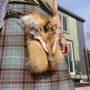 Mask sporran Fox traditional scottish kilt accessory