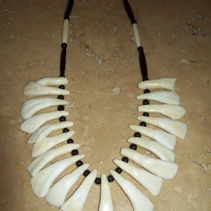 Native American Made Buffalo tooth necklace image 1