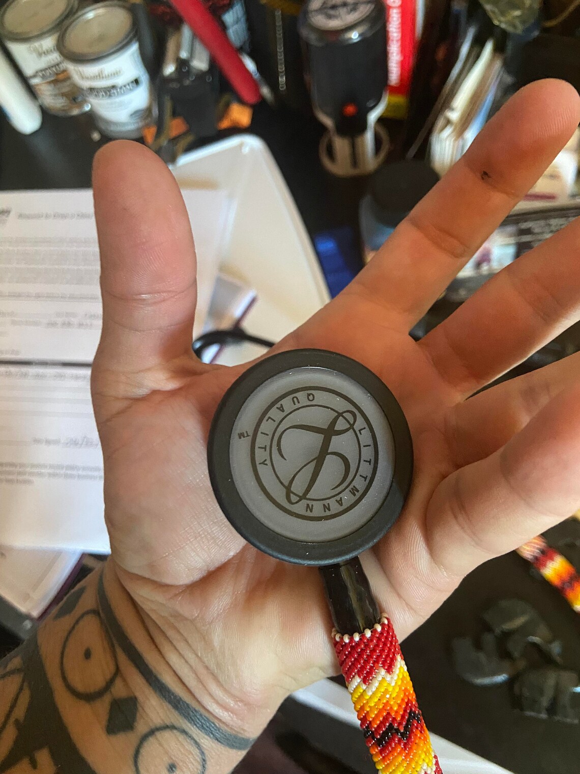 Native American Beaded Stethoscope Medical Grade Littmann Etsy