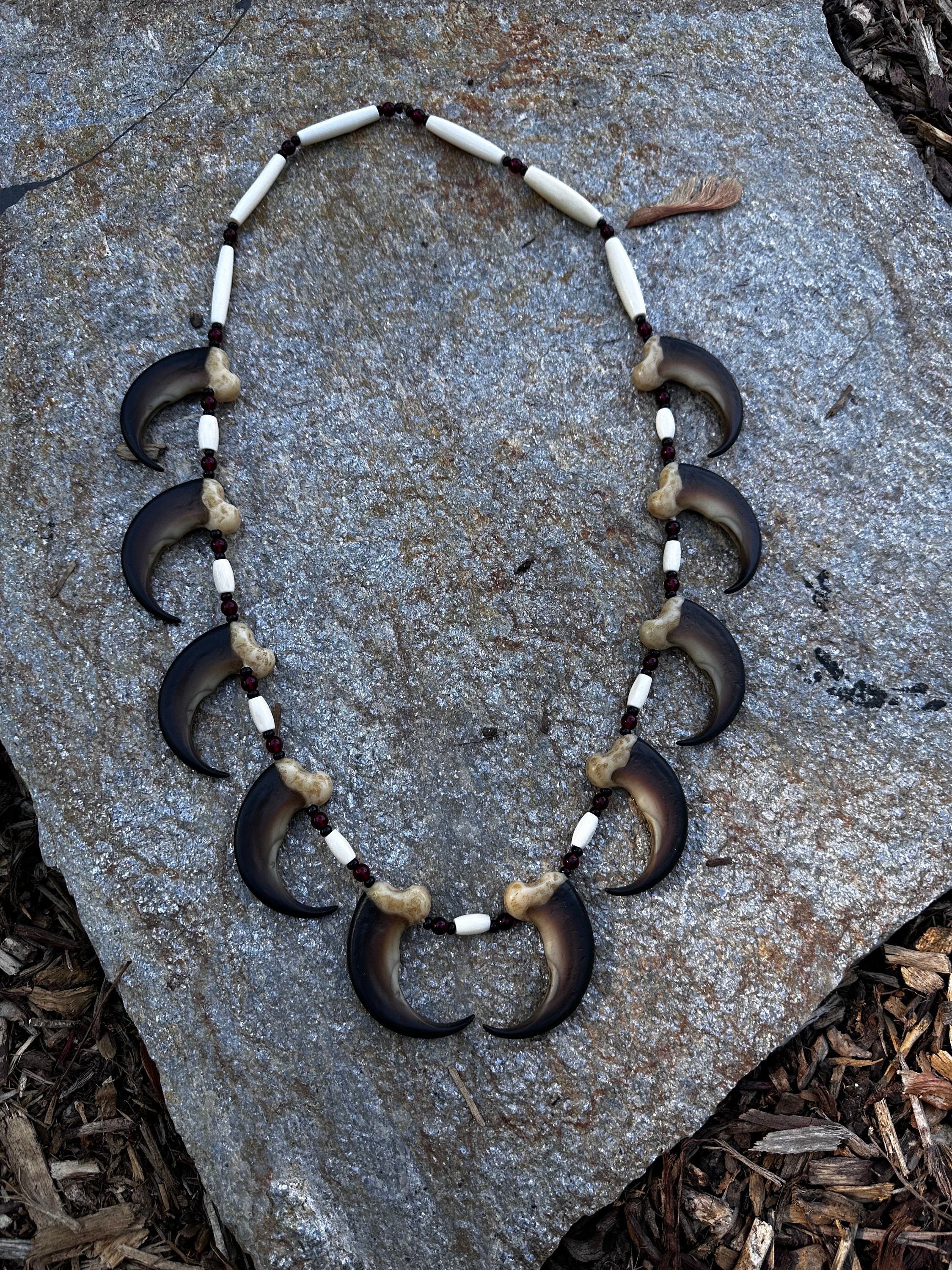 Black Bear Claw Necklace Native American Made With RESIN