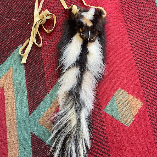 Skunk fur bag Native American pipe bag possibles mountain man regalia chanupa