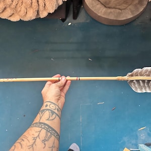 Native American Made Arrow W/ Certificate of Authenticity Primitive archery OOA Boy Scouts