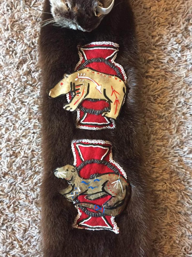 Otter fur bag Native American pipe bag possibles mountain man regalia chanupa
